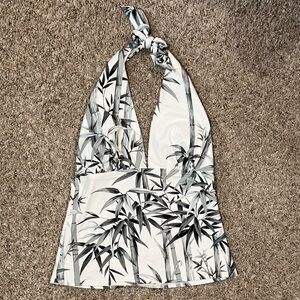 Tommy Bahama white floral halter top